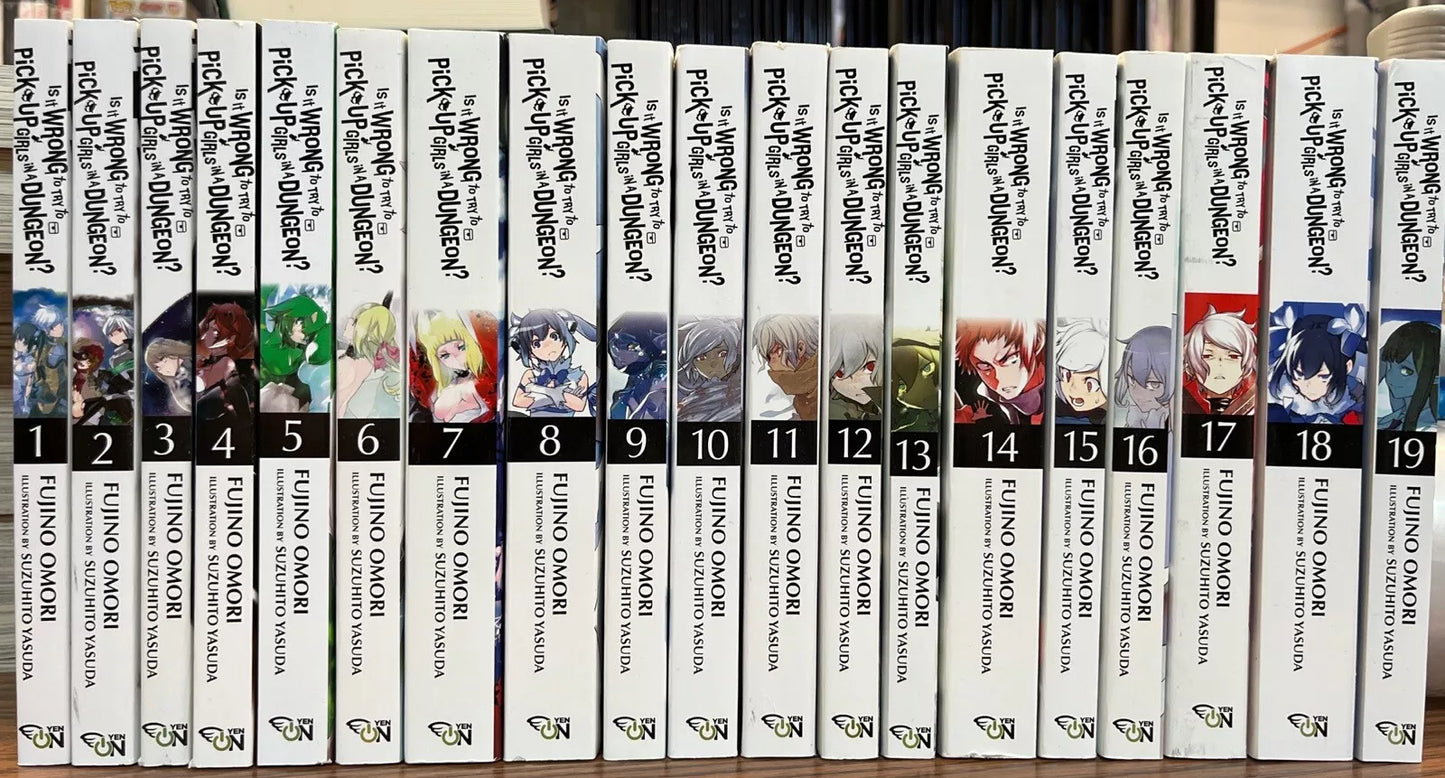 Is It Wrong to Try and Pick-Up Girls in a Dungeon? Light Novel Collection (v1 - 19)