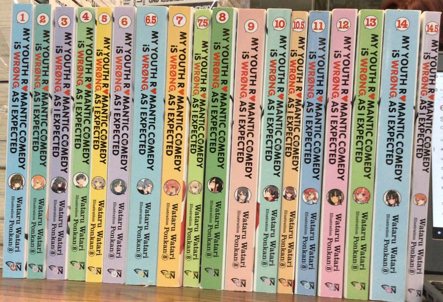My Youth Romantic Comedy is Wrong as I Expected 1-14, w/6.5,7.5,10.5,14.5 Novel