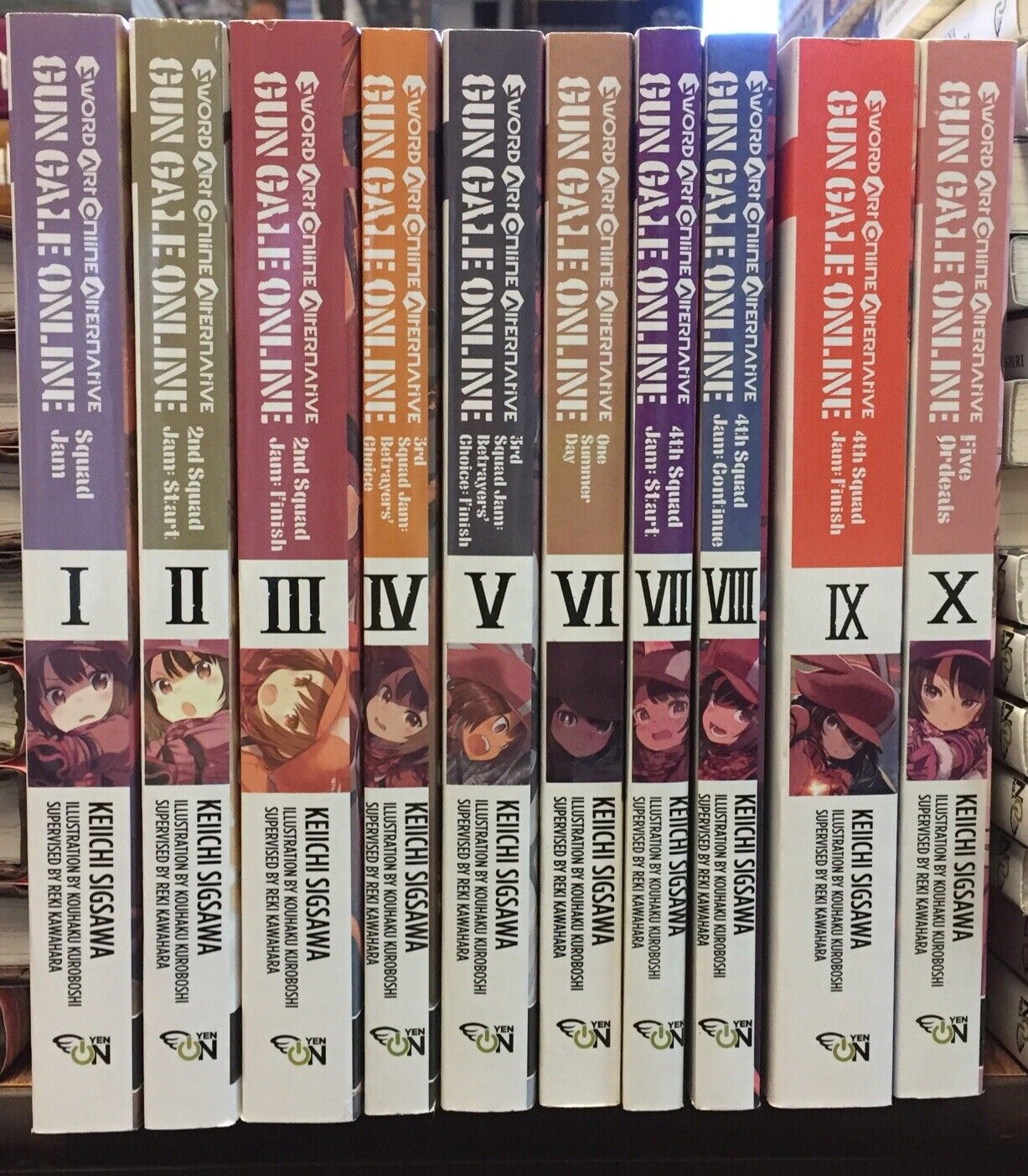 Sword Art Online Alternative Gun Gale Online Light Novel Collection (v1 - 10)