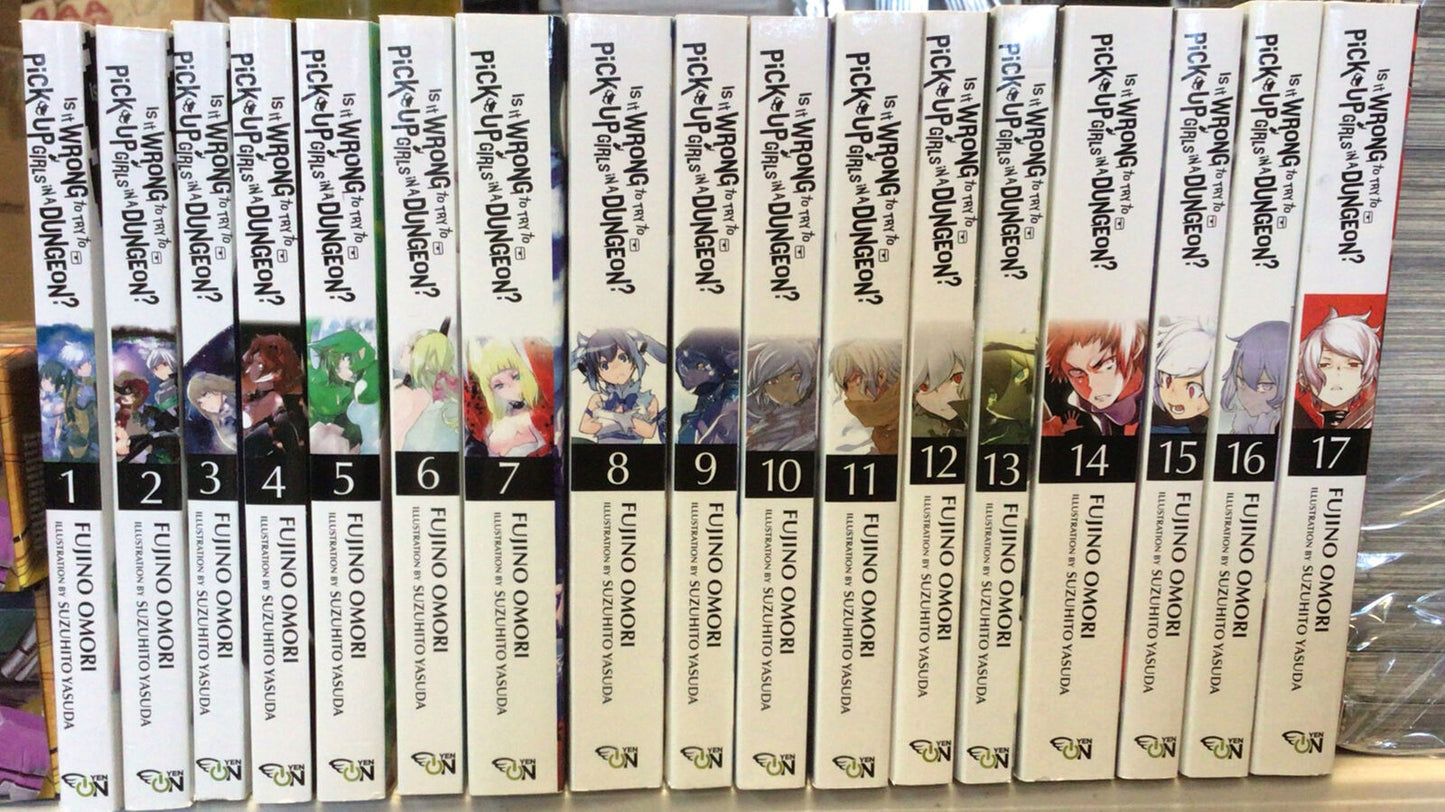 Is It Wrong to Try and Pick-Up Girls in a Dungeon? Light Novel Collection (v1 - 17)