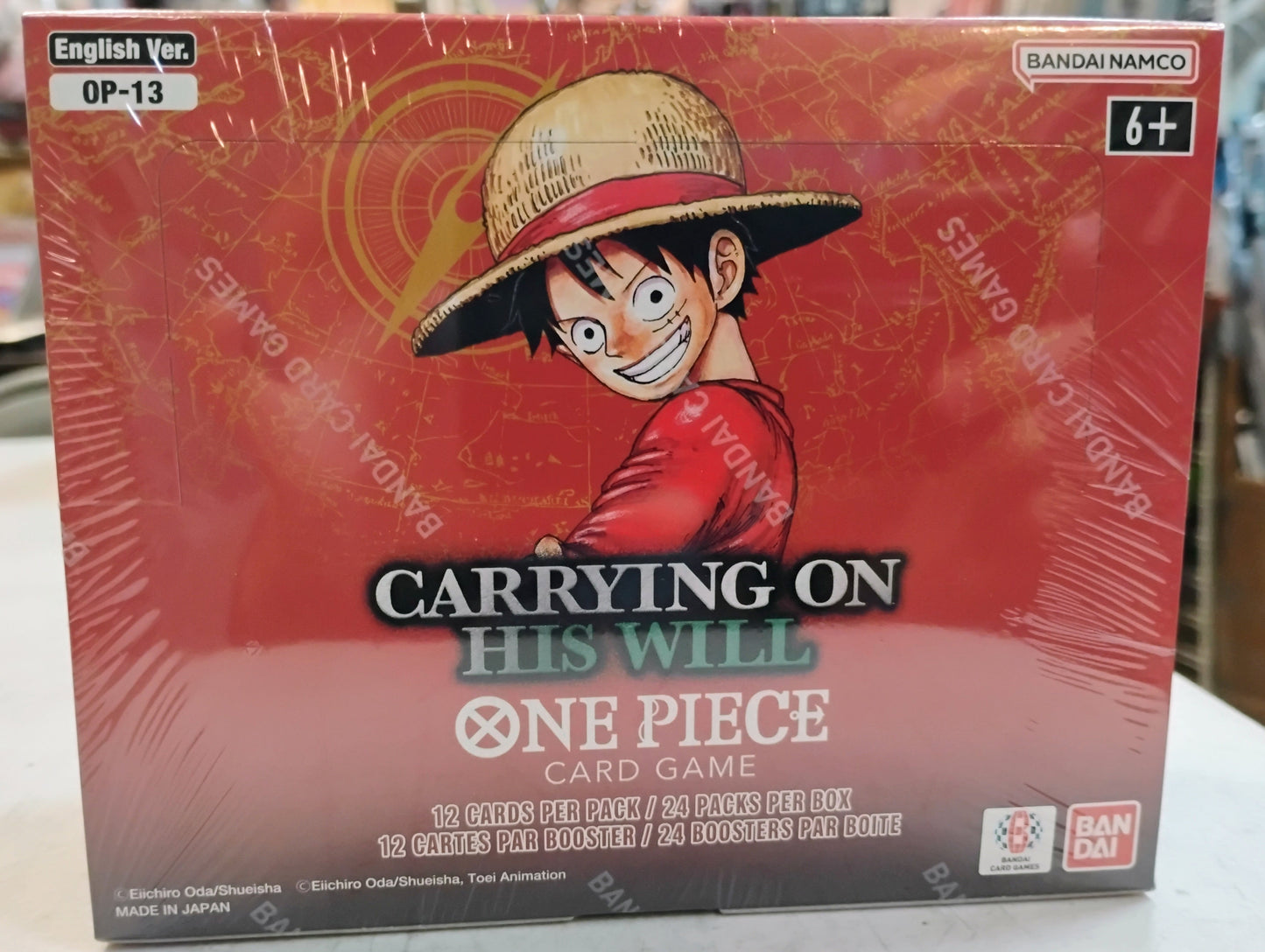 [ENGLISH] One Piece: Carrying On His Will Booster Box  | 24pk  (Factory Sealed)