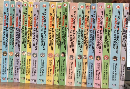 My Youth Romantic Comedy is Wrong as I Expected 1-14, w/6.5,7.5,10.5,14.5 Novel